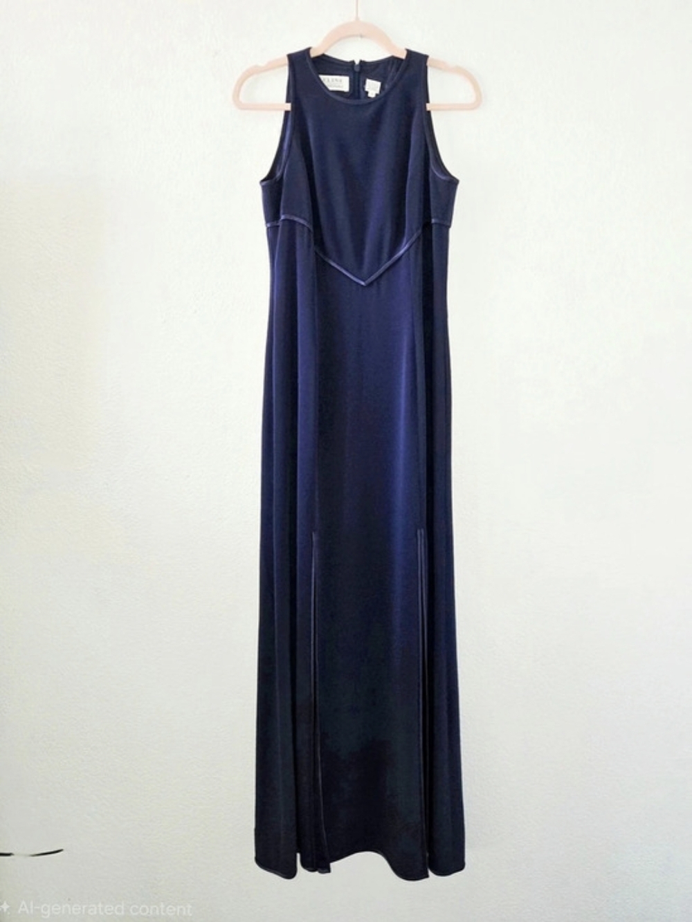 NITELINE High Split Legs Sleeveless Maxi Dress Prom Homecoming Formal Blue 8